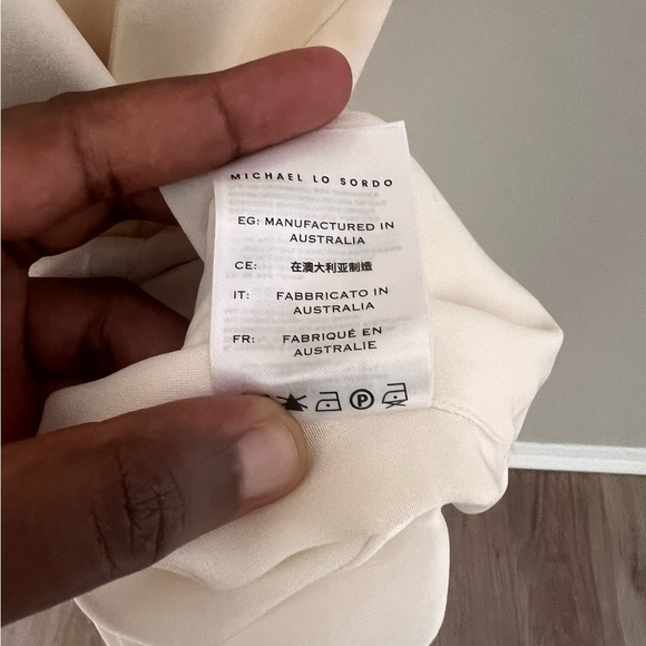 Michael Lo Sordo Alexandra Silk Wedding  Maxi Dress Ivory Size 12 - Picture 15 of 16